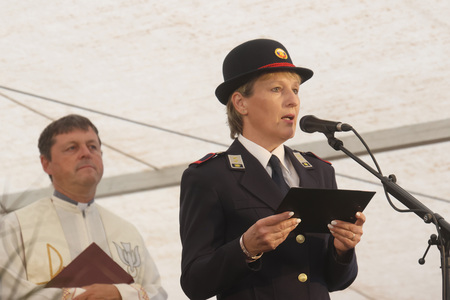 Predaja gasilskega vozila  GVGP-1 PGD Grahovo 10 Foto Ljubo Vukelič